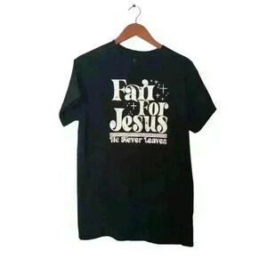 "Fall for Jesus " shirt black various sizes